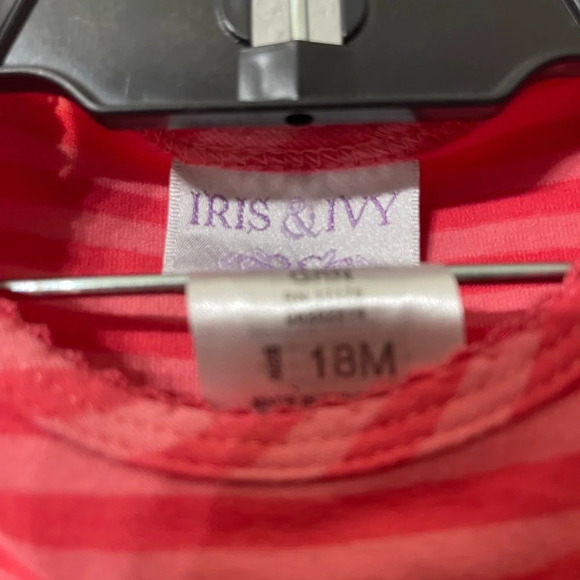 Iris & Ivy Kids' Nutcracker Stripe Long Sleeve Party Dress - Size 18M - Picture 2 of 6